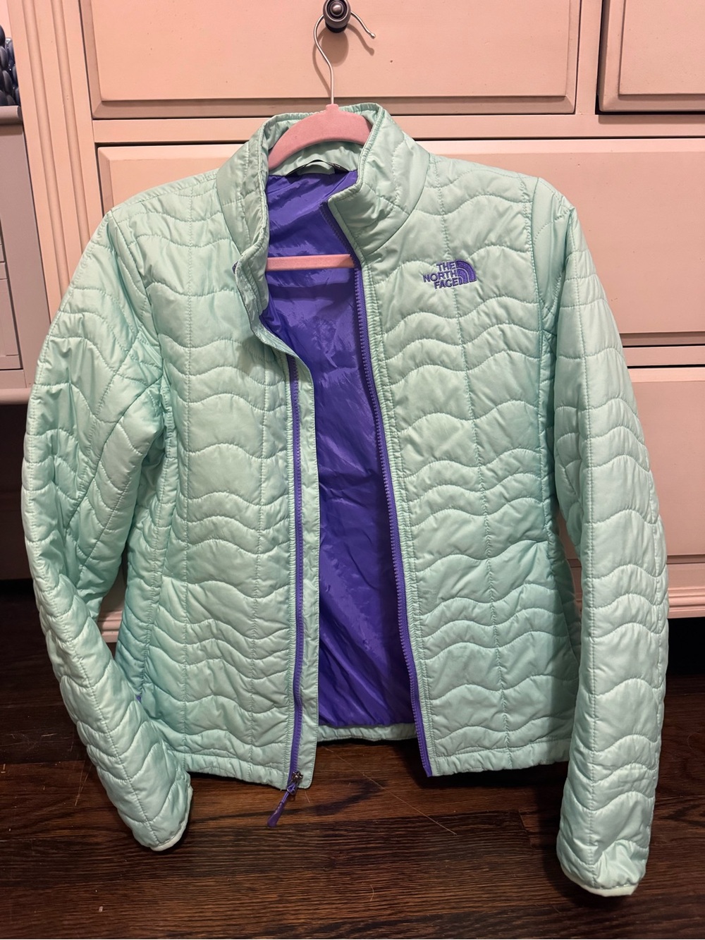 The North Face Women's Mint Quilted Jacket with Purple Lining